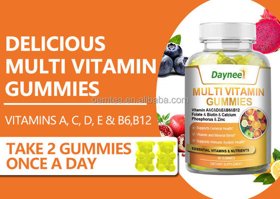 60 Gummies 다중 비타민 개인 레이블 건강 식품 보충제 면역 체계를 강화하기 위해