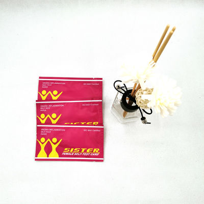 질 건강 자기 검사 카드 11*6*0.5mm 크기 스팟 상품 자매 pH 테스트 스트립
