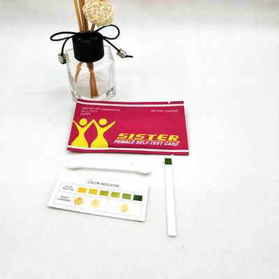 질 건강 자기 검사 카드 11*6*0.5mm 크기 스팟 상품 자매 pH 테스트 스트립