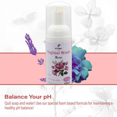 60ml 천연 허브 질 폼 씻기 효과적이고 부드러운 여성 청소
