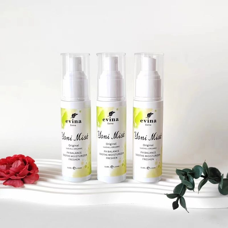 개인 레이블 60ML 식물성 유기 요니 안개 PH 균형 청소 100% 자연
