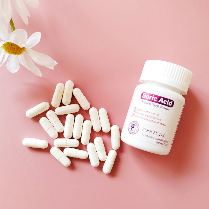 600mg/pcs의 요니 팝스 알약과 보릭산 모낭으로 질의 pH 균형을 회복합니다